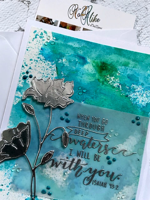 Deep Waters Scriptural Encouragement Card