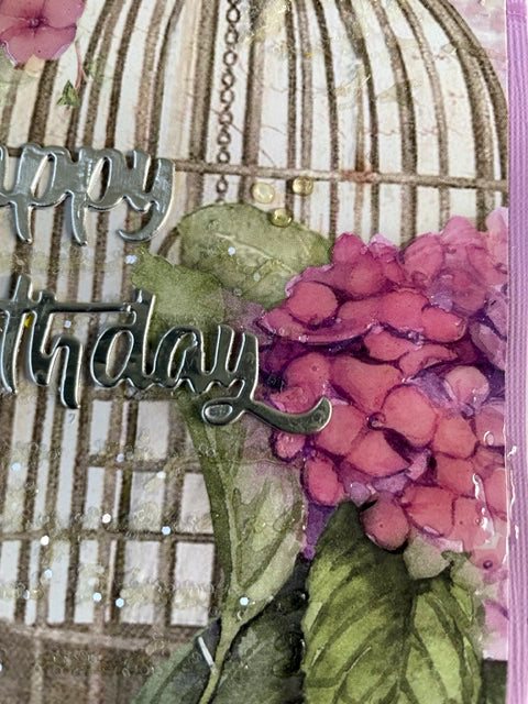 Happy Birthday In Plum Card