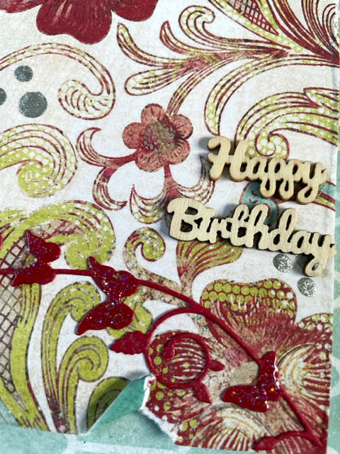 Happy Birthday In Red Card