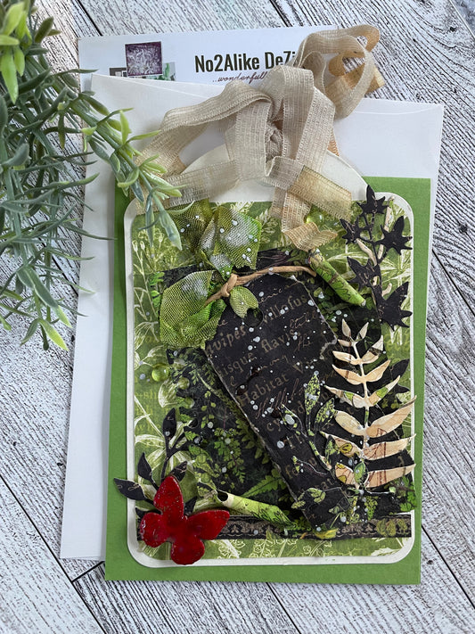 Mixed Media Nature Botanical Card