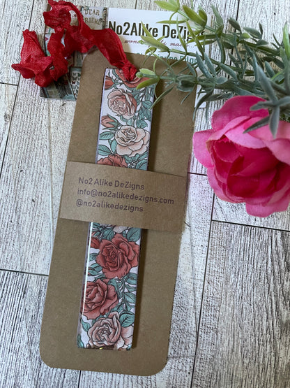 Red Roses Flowers Bookmark