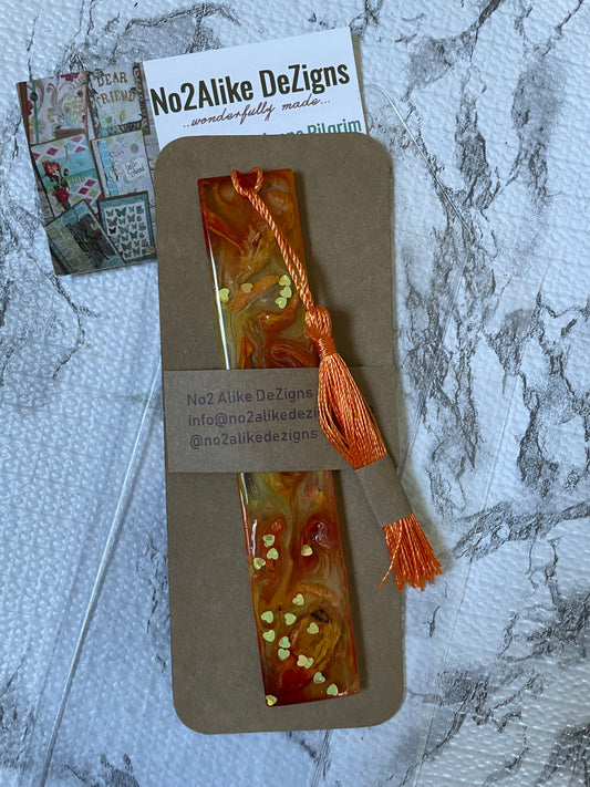 Orange Flower Petal Bookmark