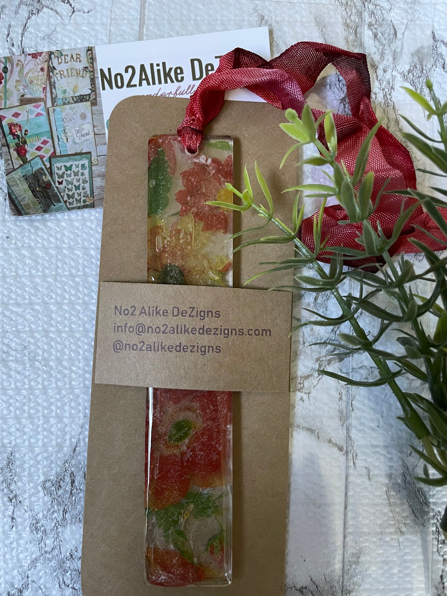 Yellow and Red Flowers Bookmark
