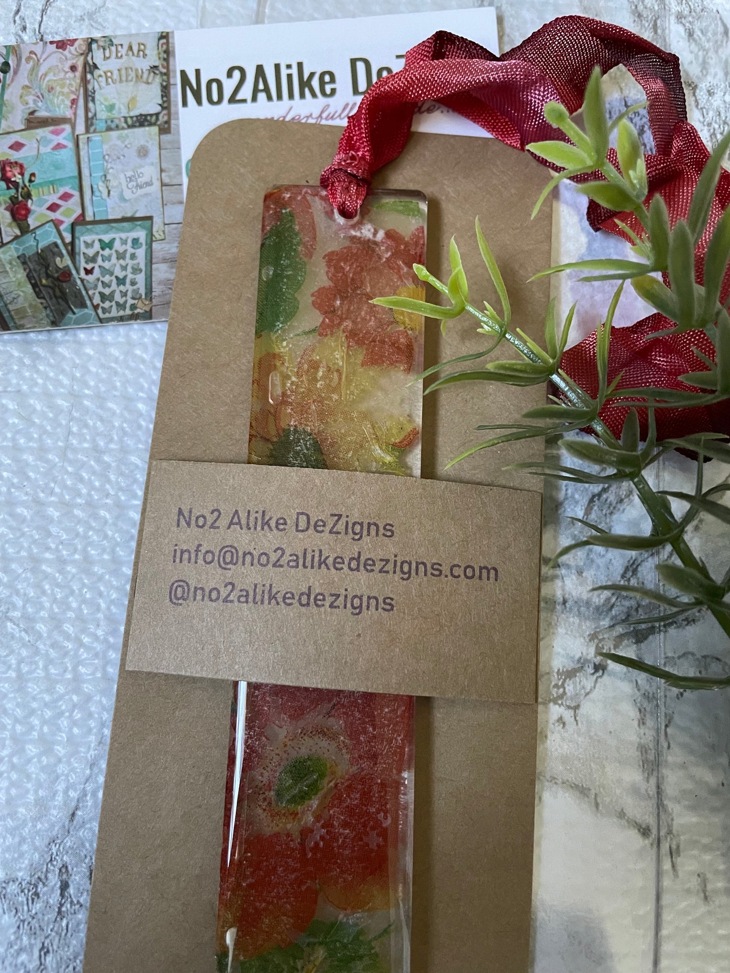 Yellow and Red Flowers Bookmark