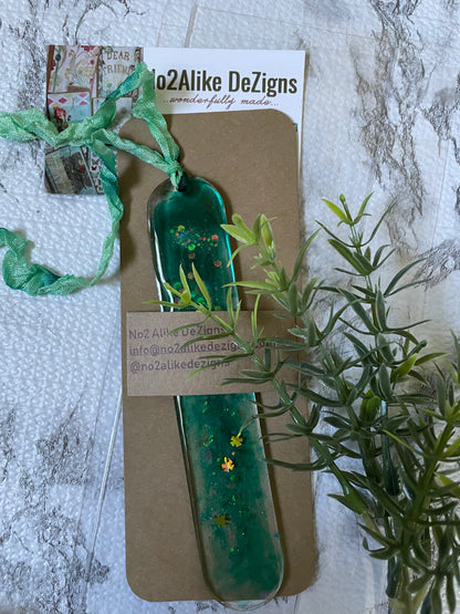 Green with Gold Bookmark