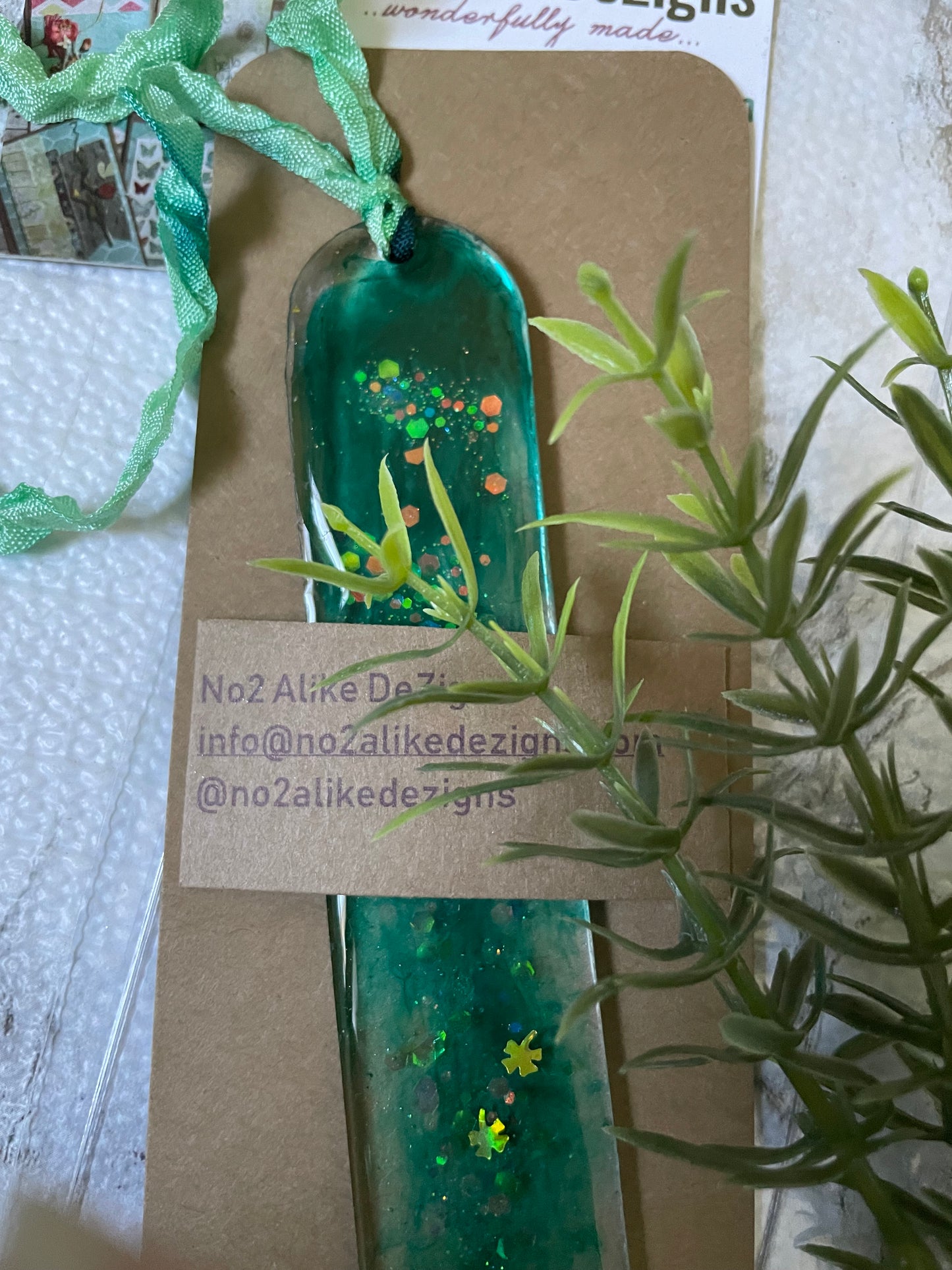 Green with Gold Bookmark