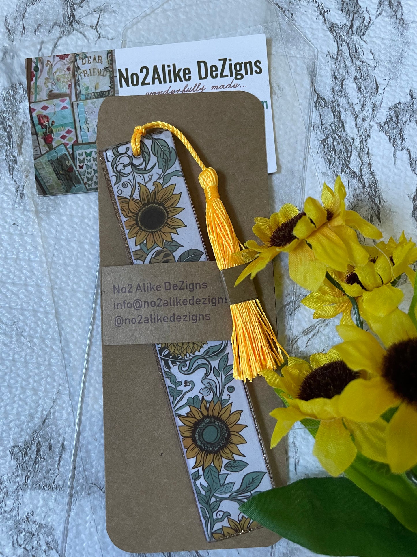 Sunflowers Strip Bookmark