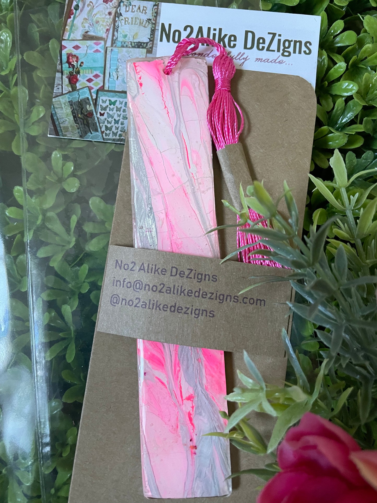 In Pink and Silver Bookmark