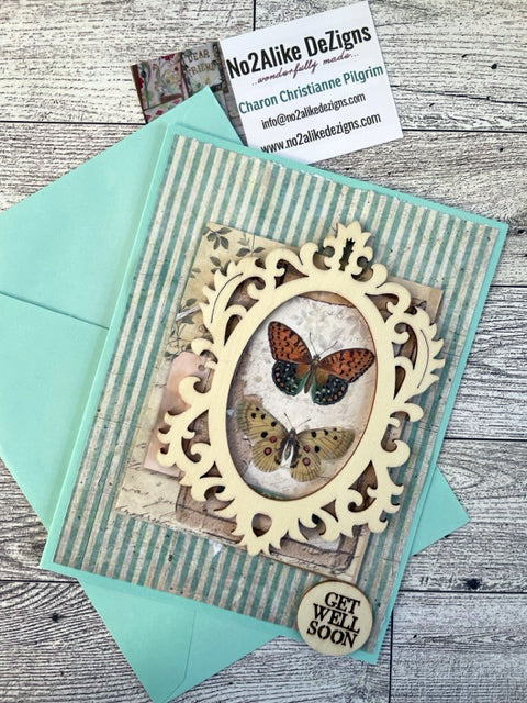 Teal Get Well Soon Card
