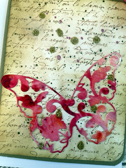 Pink Butterfly Card