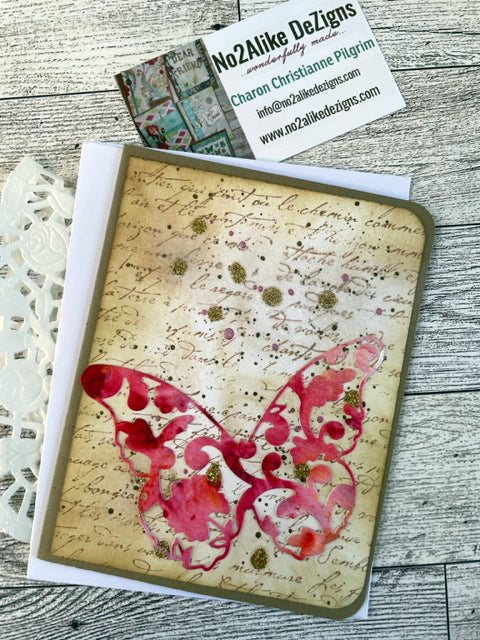 Pink Butterfly Card