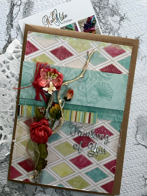 Red Roses Thinking Of You Card