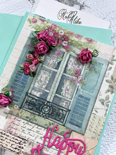 Happy Birthday in Pink Roses Card