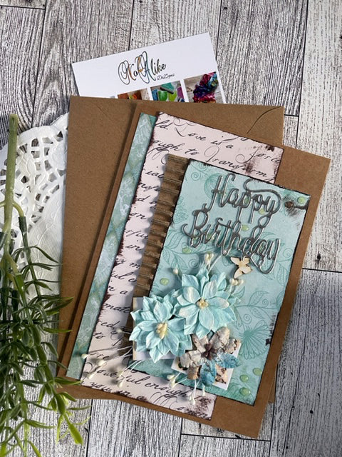 Happy Birthday With Flowers Card