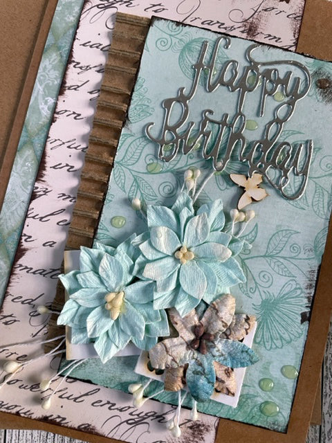 Happy Birthday With Flowers Card