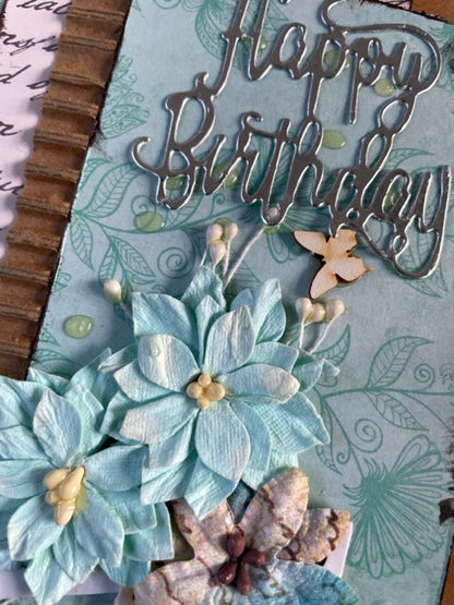 Happy Birthday With Flowers Card