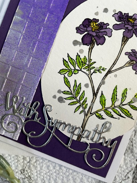 With Sympathy In Purple Card