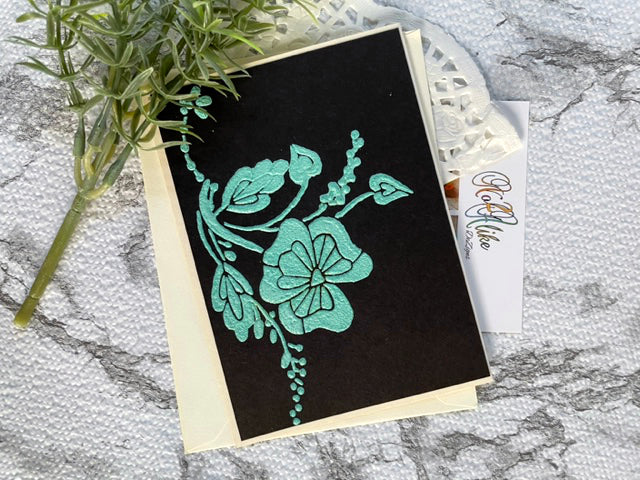 Any Occasion Mint Green With on Black Card