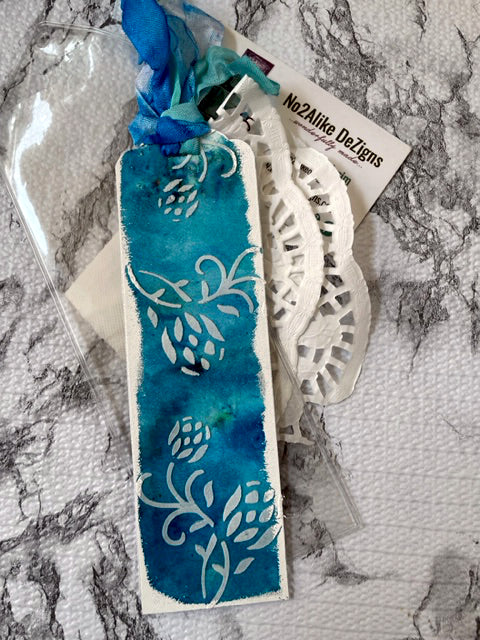 White Flowers Bookmark