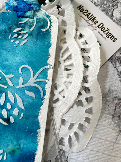 White Flowers Bookmark