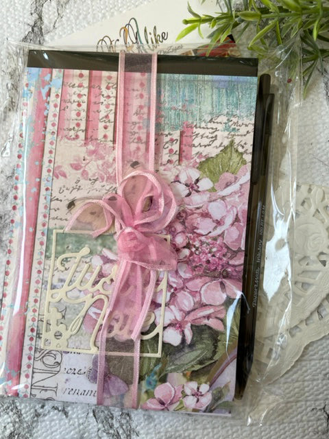 Pink Petal Hydrangeas - Just a Note Pad