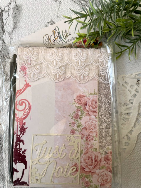 White Embroidery Note Pad