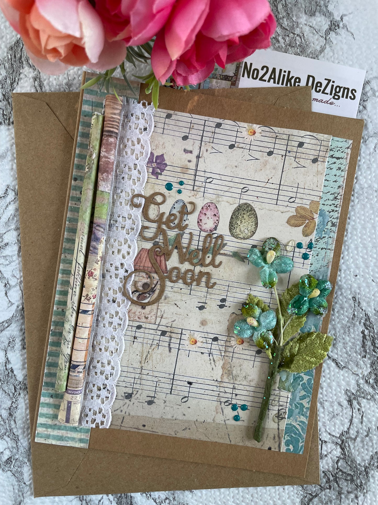 Get Well with Lace Greeting Card