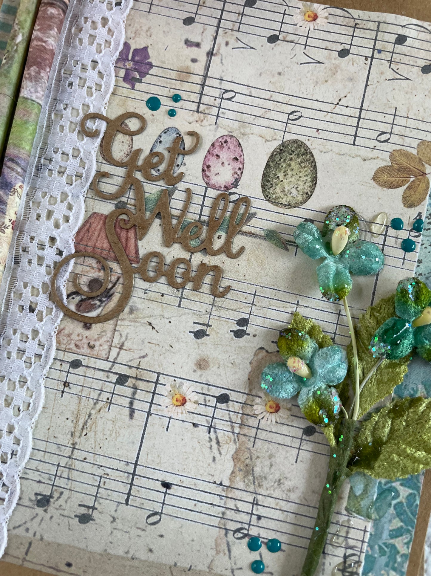 Get Well with Lace Greeting Card